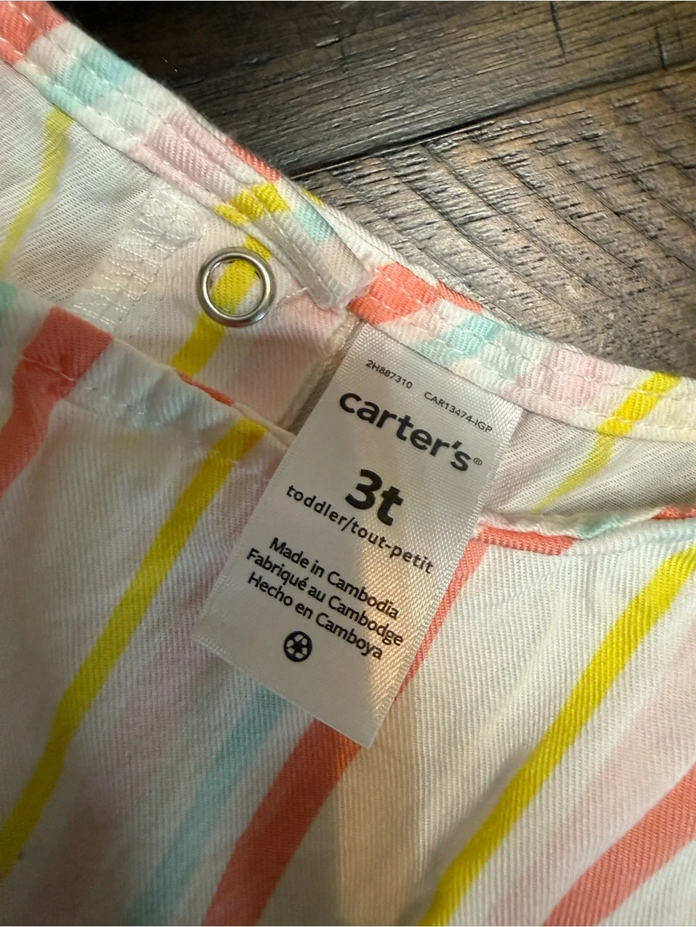Carter's Pastel Multi-Stripe Sleeveless Romper